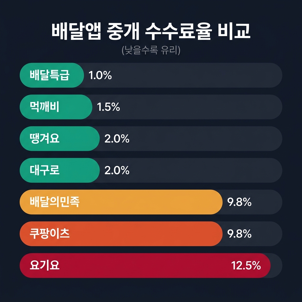 배달앱 수수료율 비교